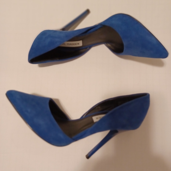 STEVE MADDEN Women's Blue Faux Suede High Heel Pumps. Size 6.5M - Picture 5 of 11
